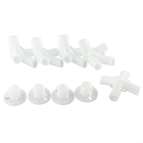 9 Piece Gazebo Spare Parts Kit With 4 Corner Connectors 1 Roof Center Joint And 4 Feet For 3x3m Up Canopy Tent Frame Fix It Quick Replacement Black Plastic Components