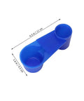 Five Piece Automatic Bird Water Dispenser Set With Dual Drinking Ports, blue drip proof cup, 4.3 x 1.6 inches, for parrots and pigeons.