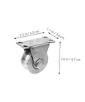 Side view of Two Pack Stainless Steel U Groove Pulley Track Roller With Double Bearings, Heavy Duty Sliding Door Hardware