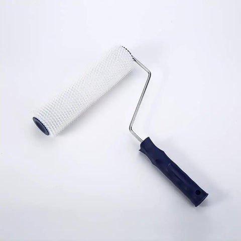 Pro Level 7 Inch Spiked Paint Roller With Slick Non Slip Plastic Handle For Knocking Out Air Bubbles While Stippling Interior Walls And Ceilings Fast Without Dragging Or Skipped Strokes On Your Projects