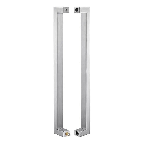 Heavy Duty Push Pull Door Handles For Glass Barn Doors 304 Stainless Steel 1 Pair 60 Inch Double Sided Commercial Grade Built Tough