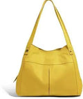 Cleveland Triple Entry Shopper With Butterscotch Smooth Genuine Leather Ultra Functional And Fashionable Urban Carry All, front view