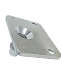 Built Tough Electronic Drum Module Mount Plate With Adjustable Tilting Holder, metal alloy, angled view