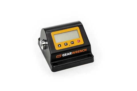 Three Eighths Inch Drive Bench Top Torque Tester With 3 To 30 Ft Lb Range Reads Ft Lb In Lb Nm And Kg Cm Plus One Percent Accuracy Mountable On Bench Or Stand For Easy Point Of Use, black bench-top digital tester