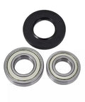 Premium Washer Washing Load Seal Bearing Kit Samsung Front Load Repair Parts including two bearings and a rubber seal.