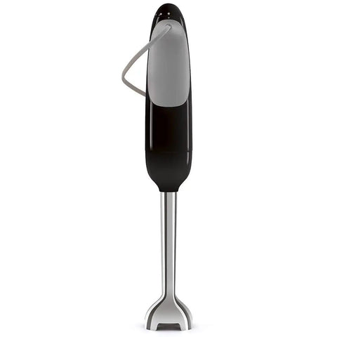 No Sweat Kitchen Immersion Blender With Five Variable Speeds And Instant Turbo Boost Button Heavy Duty Stainless Steel Blades side view.