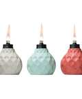Decorative Glass Table Torch With Durable Fiberglass Wick And Metal Snuffer Creates Cozy Ambience For Dining Or Desk Decor