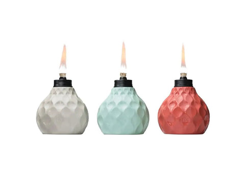 Decorative Glass Table Torch With Durable Fiberglass Wick And Metal Snuffer Creates Cozy Ambience For Dining Or Desk Decor