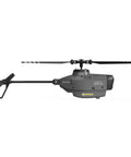 C127AI Scout RC Drone with brushless single rotor, side view showing 1080P camera and helicopter design for indoor outdoor flying.