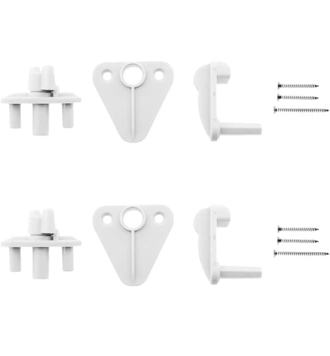 Pontoon Boat Gate Latch Replacement Kit 2 Pack for Square Frame Gates 1 to 1.25 Inch Universal Fit Left or Right Hinge Includes Hardware