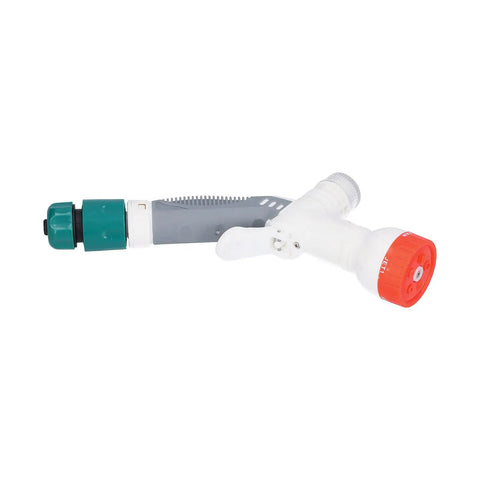 Adjustable Water Sprayer With Foam Function High Pressure Car Wash Kit, side view, ergonomic handle, durable plastic, 24.5x8.5 cm.
