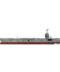 1:300 Scale Nuclear Powered US Navy Aircraft Carrier Building Blocks Set MOC 192566 side view of completed model