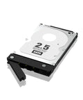 SATA hard disk drive 2.5 inch size with black connector for hot swap use in Slick Eight Pack 2.5 Inch SATA SAS Drive Mount For 5.25 Bay Tool Free Mobile Rack.