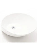 USZWBY Bathroom Vessel Sink Bathroom Vessel Sink Oval Above Counter White Porcelain Ceramic Bowl Basin, No Overflow Hole, Ceramic Sink Only Bathroom Sink top view