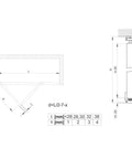 Technical diagram of Closet Door Hardware Kit For Two Folding Panels With A 29 Inch Ceiling Track Cut To Fit Opening Supports Up To Thirty Lbs Per Door Fits Door Thickness From Three Quarters Inch To One And Three Eighths Inch Easy Install For Bifold Closet Doors.