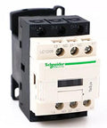 Front view of TeSys D 3 Pole Contactor LC1D09B7 with 24V AC Coil, 440V AC, 9 Amp, showing 3 NO contacts for industrial automation.