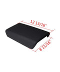 Fresh Matte Black Rear Air Vent Covers Plus Center Console Armrest Wraps For Tesla Model Y And Model 3 showing dimensions of console wrap.