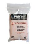 No Fuss 4 Inch Mini Roller Cover With 3/8 Nap Polyester Fabric Delivering Kickin Smooth Finish On Latex Paint Primer Wood Stain And Sealer, twin pack in clear packaging.