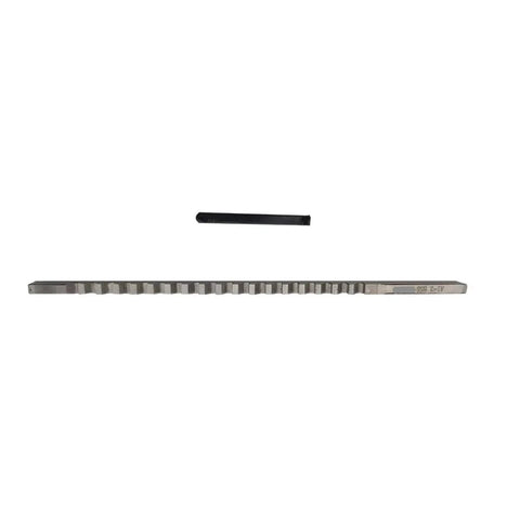 Push Type Keyway Broach 3mm Metric HSS Cutting Tool For CNC Router And Metalworking, front view with metallic finish