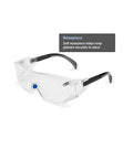 Top Shelf Otag Protective Safety Glasses With Sleek Gray Polycarbonate Lenses And Easy Slide Black Temples Engineered To Fit Over Prescription Frames Scratch Resistant Impact Proof Bulk Carton Of Ten Pairs Dependable Gear For Every Daily Grind with clear lenses and soft nosepiece.