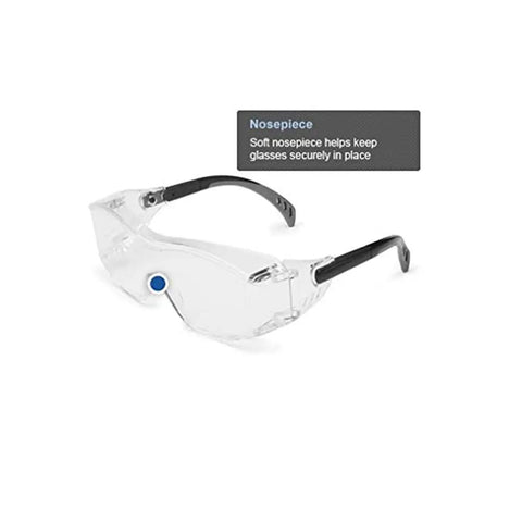 Top Shelf Otag Protective Safety Glasses With Sleek Gray Polycarbonate Lenses And Easy Slide Black Temples Engineered To Fit Over Prescription Frames Scratch Resistant Impact Proof Bulk Carton Of Ten Pairs Dependable Gear For Every Daily Grind with clear lenses and soft nosepiece.