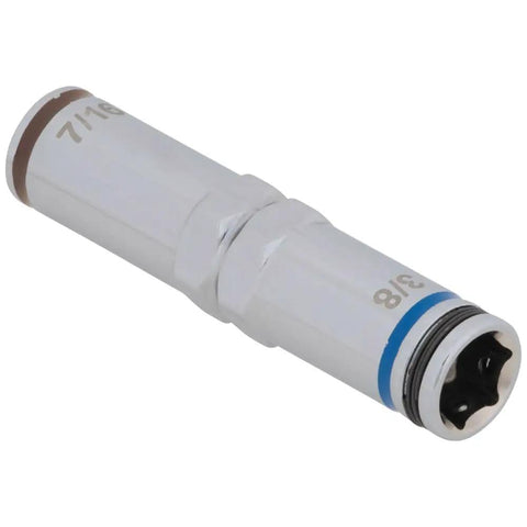 9-In-1 Magnetic Pass-Through Hex Nut Driver With SAE Sizes 3/16 To 3/4 Inch showing 3/8 inch socket, Pro Grade Tool