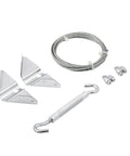Anti Sag Gate Kit For Exterior Use With WeatherGuard Protection Zinc Plated Heavy Gauge Cold Rolled Steel Includes Top And Bottom Corner Braces And Mounting Hardware Keeps Gates Aligned With Up To Seven And A Half Feet Diagonal Bracing.