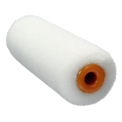 Close-up of a 100mm wide foam roller cover from the 13 Pcs Paint Foam Roller Set With Handle for even wall coating.