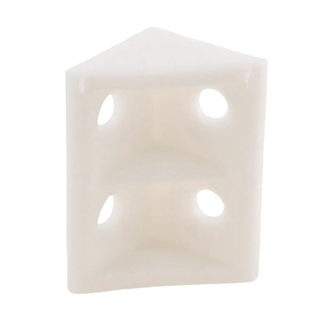 20 Pack White Right Angle Corner Brackets 18x18x32mm L Shaped ABS Plastic Furniture Braces With 4 To 16mm Self Tapping Screws