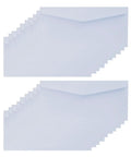 Twenty Pack White Blank Envelopes With Reusable Design For Mail Document Storage Office Supplies And Party Invitations Ideal Budgeting Envelopes