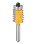 Solid Wave Type 8-Shank Woodworking Cutter Rail And Stile Router Bit With Carbide Milling Knives For Chipless Cutting Plus Anti Reverse Design In Durable Build For Smooth Pro Edges