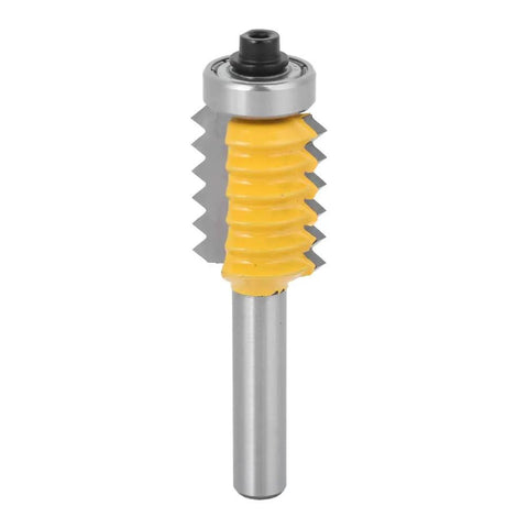 Solid Wave Type 8-Shank Woodworking Cutter Rail And Stile Router Bit With Carbide Milling Knives For Chipless Cutting Plus Anti Reverse Design In Durable Build For Smooth Pro Edges