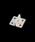 10pcs Foldable Right Angle Cabinet Hinges 6 Hole Silver Iron for DIY Furniture Cabinets and Drawers Clamping 24mm Board Hinge