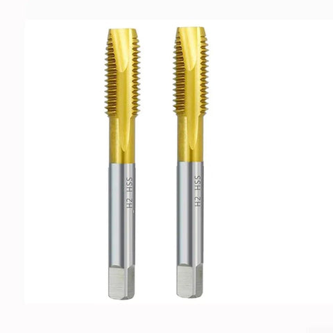 Top Quality M12 Metric Thread Tap 2 Pack HSS Coated Straight Flute For Steel Aluminum Brass Hand Threading Tool Kit For Repair Jobs And Professional Use, two taps