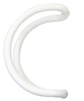 C-Shaped Push Pull Door Handle Set For Glass Doors With Round Tube Built To Last White Finish 25mm And 1 Inch Diameter Paired Stainless Steel Door Pull Hardware For Bathroom Kitchen Studio, white