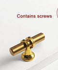 Gold Matte Cabinet Pull Handle Set For Kitchen And Dresser Drawers Stainless Steel Hardware Five Pack with included screws