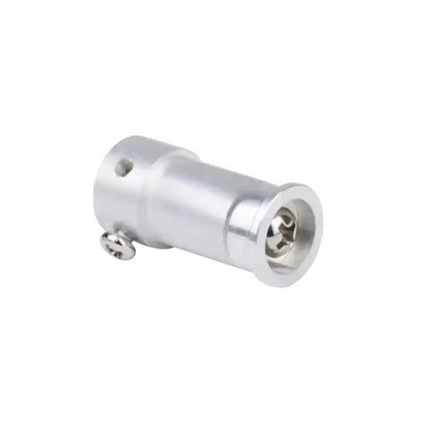 Side view of 6mm aluminum alloy omni wheel hub with threaded hole