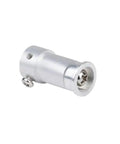 Aluminum alloy omnidirectional wheel hub, 6mm bore, small silver cylindrical hub with side threaded hole and splined bore
