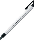 Mono Zero Square Shaper Eraser Holder in Silver for Precise Erasing, Fine Line Drafting Accessory, Slick Compact Desk Tool With Smooth Glide, Ergonomic Grip, Ideal for Notes, Sketches, and Craft Projects.