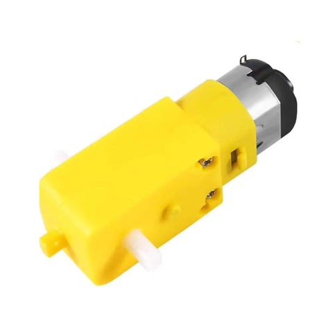 Eight Pack DC Geared Motors 3V To 12V For Aircraft Toys Robotic Bodies And Four Wheel Drive Cars shown in yellow casing