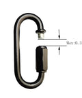 Heavy Duty D Shape Chain Locking Quick Link Connector M4 4mm Black Iron With Anti Rust Paint Easy To Use Twist Threaded Quick Link