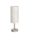 Touch Table Lamp With USB-C And USB-A Ports, 3-Way Dimmable Bedside Desk Light, cylindrical fabric shade, modern base design