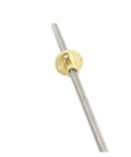 Stainless Steel T6 Ball Screw With Brass Nut 150Mm Length Lead Options 1Mm 2Mm 4Mm 6Mm 12Mm For CNC 3D Printer Linear Rail And Automation