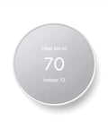 Nest Thermostat With Wifi Programmable Temperature Control Energy Star Certified No Brainer Setup For Easy Scheduling Snow Finish
