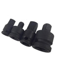 Top Tier Heavy Duty 6 Piece Socket Reducer Adapter Kit With High Strength Steel For Impact Wrenches And Ratchets Sliver Finish Drive Tools, black steel adapters