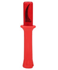 Premium 33HS High Carbon Steel Curved Blade Cable Stripping Knife With Ergonomic Insulated Handle and Protective Scabbard.