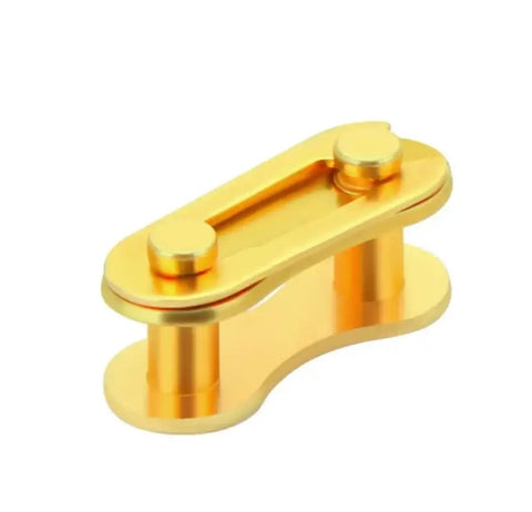 Dope Single Speed Bike Chain Master Link Connectors With Quick Release Design For Sweet MTB And Road Rig Upgrades 1/2x1/8 Inch five pack set, gold finish, durable alloy steel.