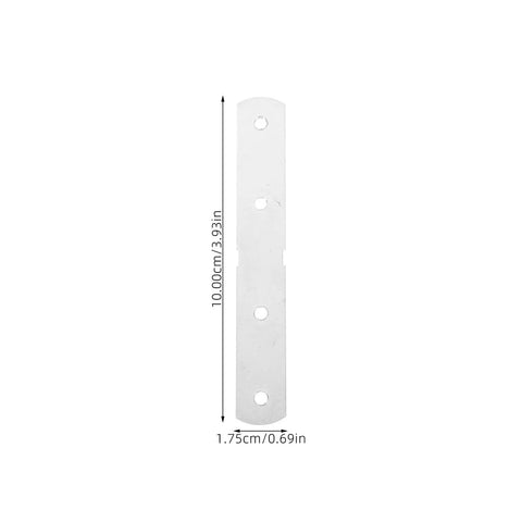 Stainless Steel Corner Braces With Holes 10 Pack Quick Install For Wood And Metal Panels, dimensions shown, straight view.