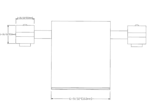 Diagram of Wall Mount Waterfall Tub Faucet Three-Hole Brushed Nickel, Solid Brass Bath Filler with dimensions.