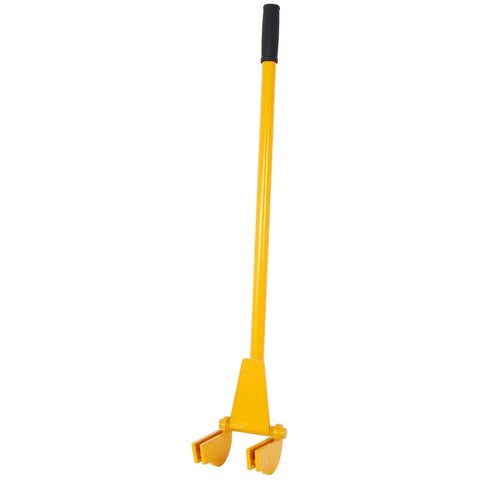 Yellow 43 Inch Pallet Breaker Tool With Articulating Pivot Head For Easy Pallet Disassembly, steel deck wrecker pry bar